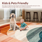 Ultra Soft Area Rug, Non Slip, Stain Resistant, Washable Area Rugs for Living Room, Bedroom, Rustic Earthy Tufted Aesthetic(Beige)