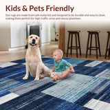 Dynamic Textured Geometric Collage(Blue)