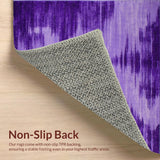 Ultra Soft Area Rug, Non Slip, Stain Resistant, Washable Area Rugs for Living Room, Bedroom, Funky Playful Gradient Design(Purple)