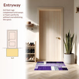 Ultra Soft Area Rug, Non Slip, Stain Resistant, Washable Area Rugs for Living Room, Bedroom, Elegant Plush Contemporary Style(Purple)