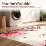 Ultra Soft Area Rug, Non Slip, Stain Resistant, Washable Area Rugs for Living Room, Bedroom, Vibrant Botanical Artistry Theme(Pink)