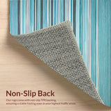 Eclectic Aqua Striped Motif(Blue)