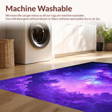 Ultra Soft Area Rug, Non Slip, Stain Resistant, Washable Area Rugs for Living Room, Bedroom, Mystical Stellar Gradient Design(Purple)