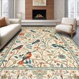Stylish Rustic Bird Motif(Beige)