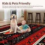 Ultra Soft Area Rug, Non Slip, Stain Resistant, Washable Area Rugs for Living Room, Bedroom, Scandinavian Cozy Cattle Design(Black)