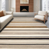 Ultra Soft Area Rug, Non Slip, Stain Resistant, Washable Area Rugs for Living Room, Bedroom, Contemporary Neutral Textured Lines(Gray)