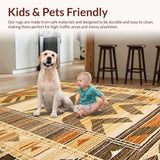 Ultra Soft Area Rug, Non Slip, Stain Resistant, Washable Area Rugs for Living Room, Bedroom, Energetic Wild Animal Patterns(Beige)