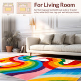 Colorful Contemporary Patterned Mat(Red)