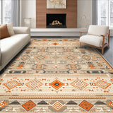 Contemporary Earth Tones Geometric Design(Beige)