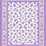 Ultra Soft Area Rug, Non Slip, Stain Resistant, Washable Area Rugs for Living Room, Bedroom, Delicate Nature-Inspired Visuals(Purple)