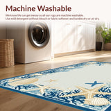 Ultra Soft Area Rug, Non Slip, Stain Resistant, Washable Area Rugs for Living Room, Bedroom, Oceanic Coral Reef Aesthetic(Beige)