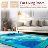 Fun Teal Whale Graphic Style(Blue)