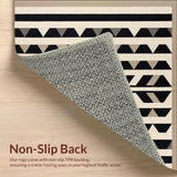 Ultra Soft Area Rug, Non Slip, Stain Resistant, Washable Area Rugs for Living Room, Bedroom, Foldable Plastic Straw Featuring Geometric Chevron Design(Beige)
