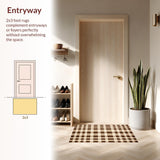Ultra Soft Area Rug, Non Slip, Stain Resistant, Washable Area Rugs for Living Room, Bedroom, Inviting Warm-toned Trellis Visual(Beige)
