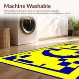 Ultra Soft Area Rug, Non Slip, Stain Resistant, Washable Area Rugs for Living Room, Bedroom, Cheerful Vintage Aesthetic Charm(Yellow)