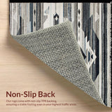 Ultra Soft Area Rug, Non Slip, Stain Resistant, Washable Area Rugs for Living Room, Bedroom, Southwestern Aesthetic Bedroom Throw Rug Grey(Gray)