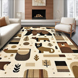 Charming Earthy Abstract Motif(Beige)