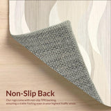 Abstract Wave Motif with Subtle Linework and Minimalist Accents Rug Design(Beige)