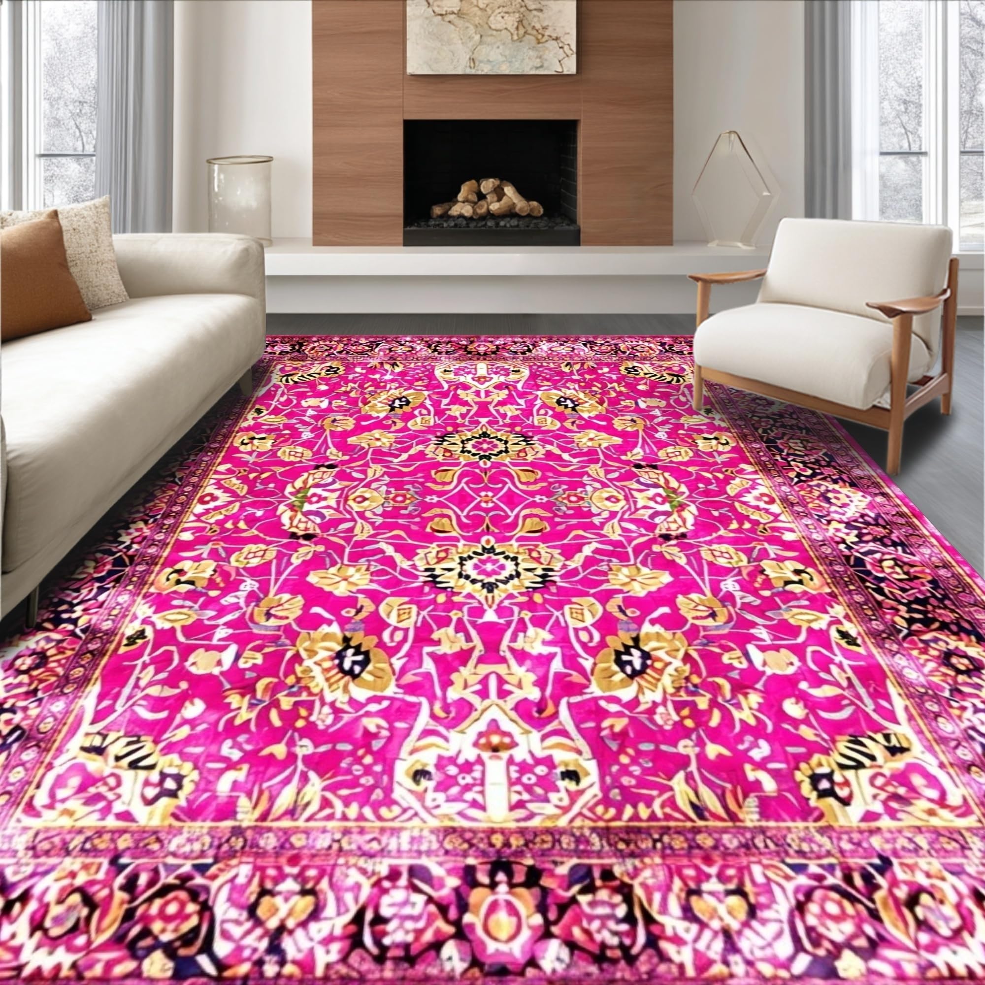 Chic Distressed Rustic Elegance Rug – ODIKA