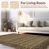 Ultra Soft Area Rug, Non Slip, Stain Resistant, Washable Area Rugs for Living Room, Bedroom, Minimalist Animal Texture Display(Beige)