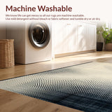 Ultra Soft Area Rug, Non Slip, Stain Resistant, Washable Area Rugs for Living Room, Bedroom, Striking Charcoal Animal Design(Beige)