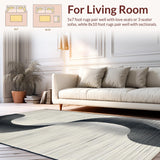 Contemporary Fluid Abstract Circles(Black)