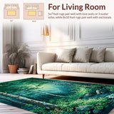 Luxurious Dark Green Botanical Print(Green)