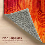 Ultra Soft Area Rug, Non Slip, Stain Resistant, Washable Area Rugs for Living Room, Bedroom, Bold Striped Color Splash Effect(Orange)