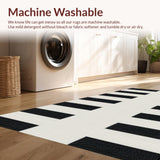 Ultra Soft Area Rug, Non Slip, Stain Resistant, Washable Area Rugs for Living Room, Bedroom, Scandinavian Soft Stripe Ensemble(Beige)