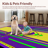 Ultra Soft Area Rug, Non Slip, Stain Resistant, Washable Area Rugs for Living Room, Bedroom, Elegant Masquerade Festivity Theme(Purple)