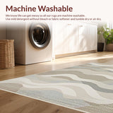 Inviting Softly Curved Geometric Style(Beige)