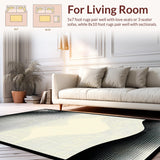 Ultra Soft Area Rug, Non Slip, Stain Resistant, Washable Area Rugs for Living Room, Bedroom, Chic Minimalist Tiled Arrangement(Beige)
