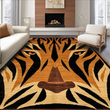 Ultra Soft Area Rug, Non Slip, Stain Resistant, Washable Area Rugs for Living Room, Bedroom, Bold Earthy Tiger Stripe Aesthetic(Brown)