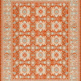 Ultra Soft Area Rug, Non Slip, Stain Resistant, Washable Area Rugs for Living Room, Bedroom, Vivid Herringbone Patterned Elegance(Orange)