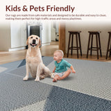 Ultra Soft Area Rug, Non Slip, Stain Resistant, Washable Area Rugs for Living Room, Bedroom, Contemporary Minimalist Dining Room Soft Indoor Rug(Gray)