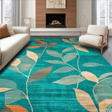 Ultra Soft Area Rug, Non Slip, Stain Resistant, Washable Area Rugs for Living Room, Bedroom, Rustic Textured Botanical Theme(Green)