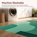 Ultra Soft Area Rug, Non Slip, Stain Resistant, Washable Area Rugs for Living Room, Bedroom, Modern Sage Green Living Room Abstract Rug(Green)