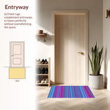 Artistic Striped Amorphous Design(Blue)