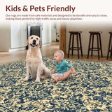 Ultra Soft Area Rug, Non Slip, Stain Resistant, Washable Area Rugs for Living Room, Bedroom, Boho Taupe Living Room Non-Slip Low Pile Rug(Beige)