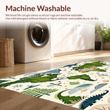 Beige Interactive with Dinosaur Figures and Artistic World Map(Green)