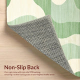 Contemporary Light Green Linear Elements(Beige)