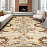 Elegant Beige Snake Motif(Beige)