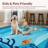 Charming Fish Motif Runner(Blue)