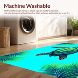 Fresh Tropical Vibes Floor Covering(Blue)