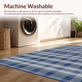 Rustic Dusk Blue Checkered Elegance(Blue)