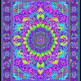 Ultra Soft Area Rug, Non Slip, Stain Resistant, Washable Area Rugs for Living Room, Bedroom, Vivid Hippie Artful Geometry(Purple)
