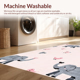 Contemporary Cozy Elephant Illustration(Pink)