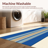 Ultra Soft Area Rug, Non Slip, Stain Resistant, Washable Area Rugs for Living Room, Bedroom, Earthy Toned Decorative Piece(Blue)