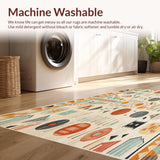 Ultra Soft Area Rug, Non Slip, Stain Resistant, Washable Area Rugs for Living Room, Bedroom, Boho Chic Beige(Beige)