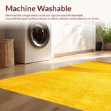 Ultra Soft Area Rug, Non Slip, Stain Resistant, Washable Area Rugs for Living Room, Bedroom, Abstract Yellow Living Room Non-Shedding Carpet(Yellow)